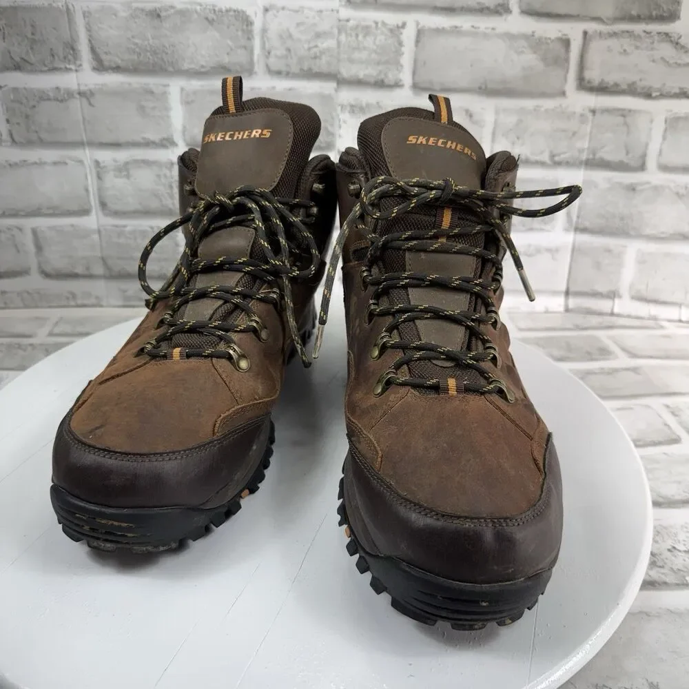 Skechers Relment Traven Men's Size 13 Brown Waterproof Hiking Boots 65529